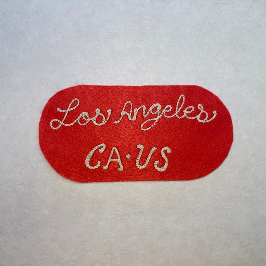 "LA CA US" - White